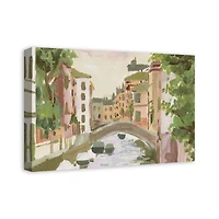 European Canal 24" x 16" Canvas Wall Art