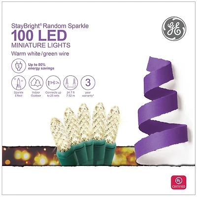 StayBright® 100ct. LED Warm White Random Sparkle Miniature Lights