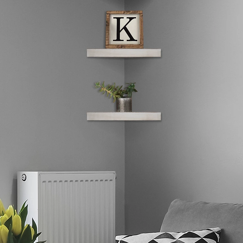 Floating Corner Shelves Set