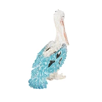 13.5" Textured Polystone Pelican Sculpture