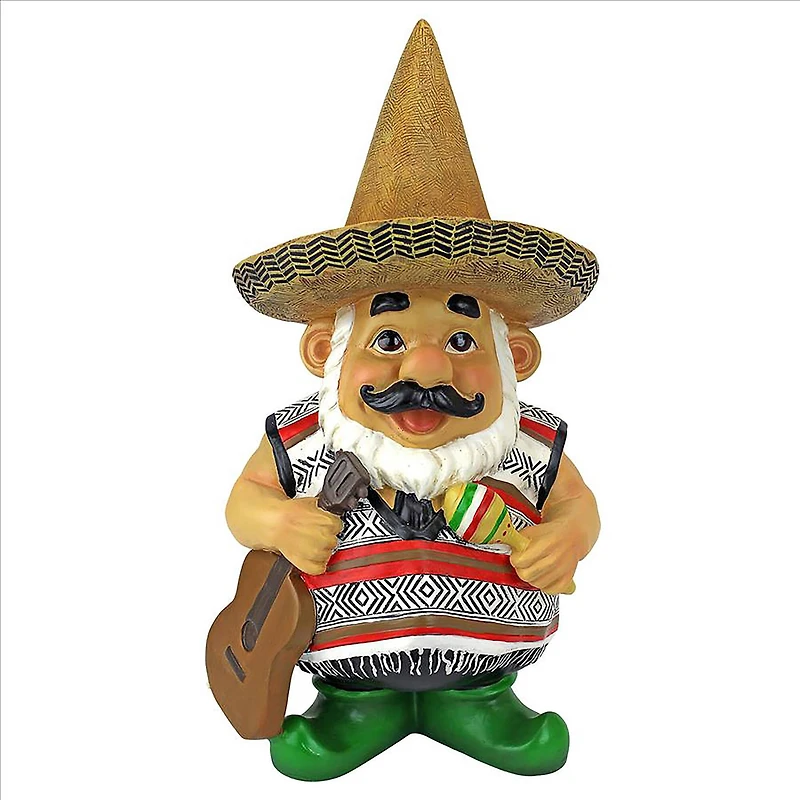 Design Toscano 12" Pancho the Garden Gnome Statue 