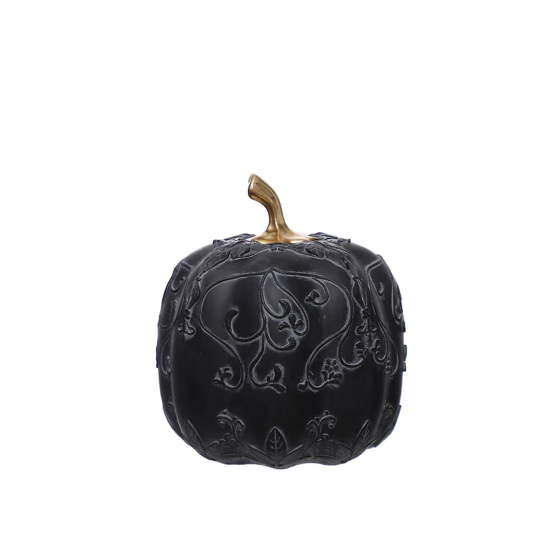 7" Black Pumpkin Tabletop Décor by Ashland®