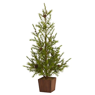 28" Unlit Alpine Artificial Potted Christmas Tree