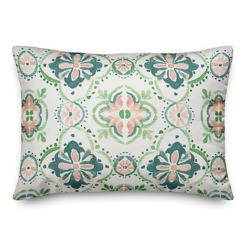 Pastel Medallions 14" x 20" Indoor / Outdoor Pillow