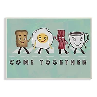 Stupell Industries Come Together Rock n Roll Breakfast Foods on Crosswalk Wall Plaque