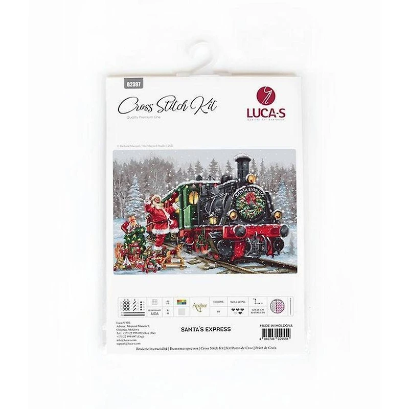 Luca-S Santa's Express Counted Cross Stitch Kit