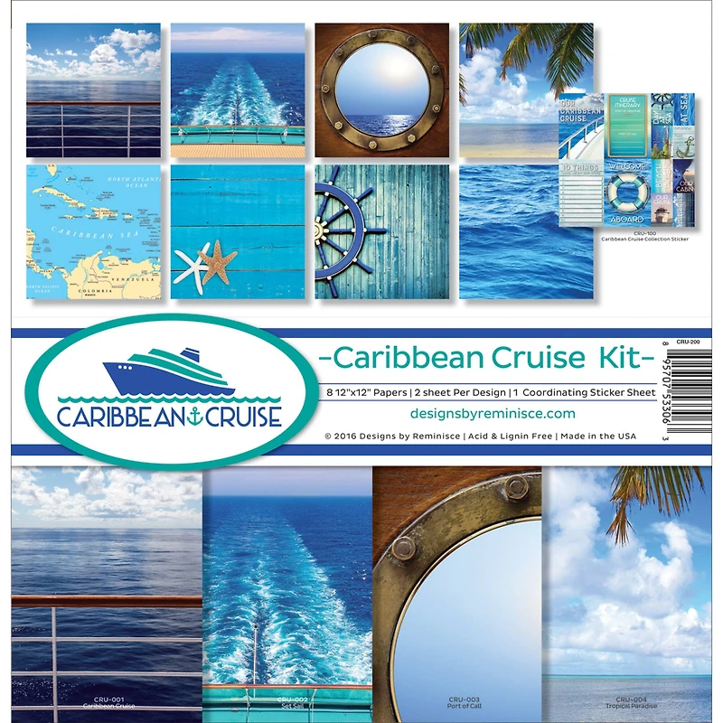 Reminisce Collection Kit 12"X12"-Caribbean Cruise