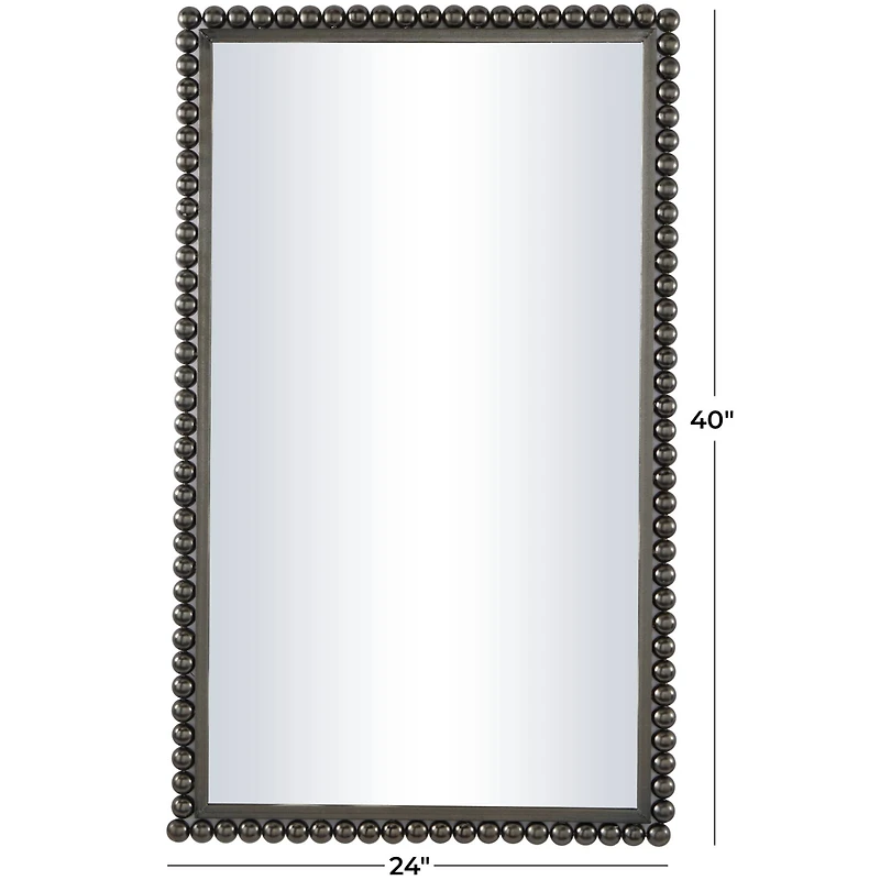 CosmoLiving by Cosmopolitan 40" Beaded Metal Wall Mirror