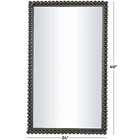 CosmoLiving by Cosmopolitan 40" Beaded Metal Wall Mirror