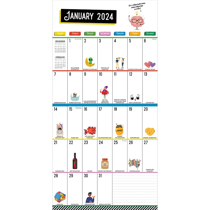 TF Publishing 2024 Every Day's A Holiday Wall Calendar