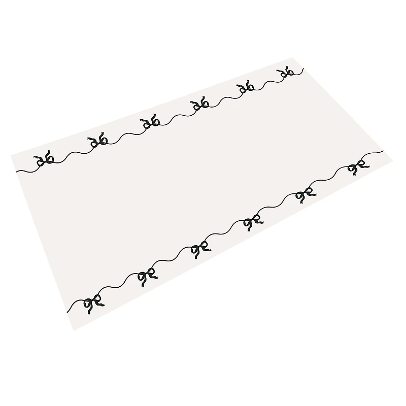 54" x 108" Black Bows Plastic Table Cover by Celebrate It™