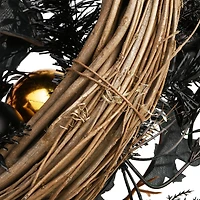 24" Halloween Wreath with Ball Ornaments