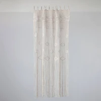 Hello Honey® 84" Hand-Woven Cotton Blend Macramé Curtain