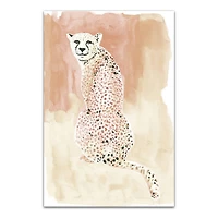 Brown Cheetah Canvas Wall Art