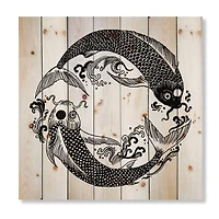 Designart - Chinese Koi Fish In Chinoiserie Style III