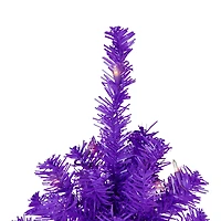 6ft. Pre-Lit Purple Medium Pine Artificial Christmas Tree, Clear Lights