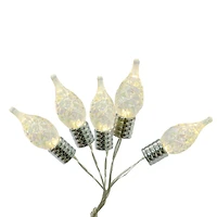 12ct. Warm White LED Iridescent Flame Tip Bulb String Lights on Silver Wire by Ashland®