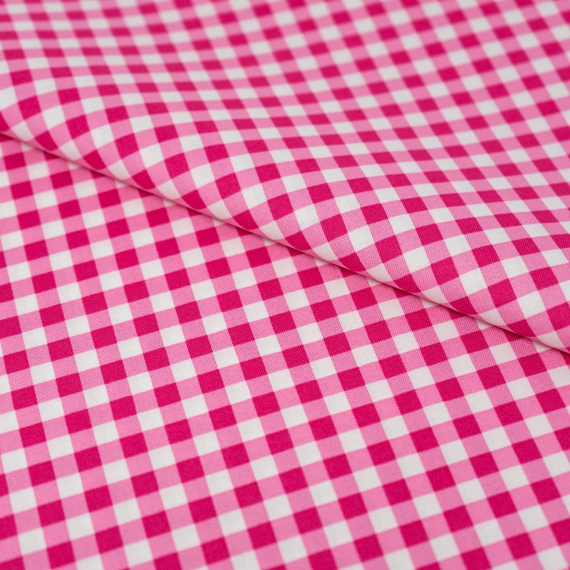 SINGER Red Gingham Check Cotton Fabric