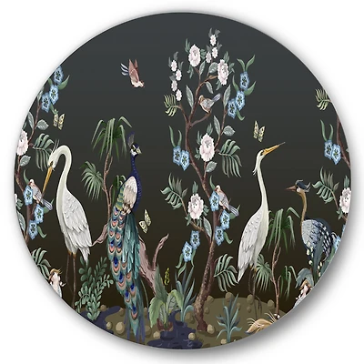 Designart - Chinoiserie With Birds and Peonies IV