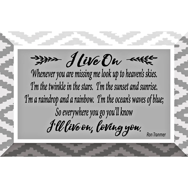 I Live On Glass Plaque with Easel