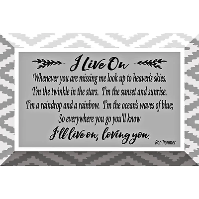 I Live On Glass Plaque with Easel