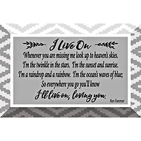 I Live On Glass Plaque with Easel