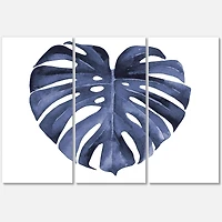 Designart - Tropical Blue Watercolour Leaves III
