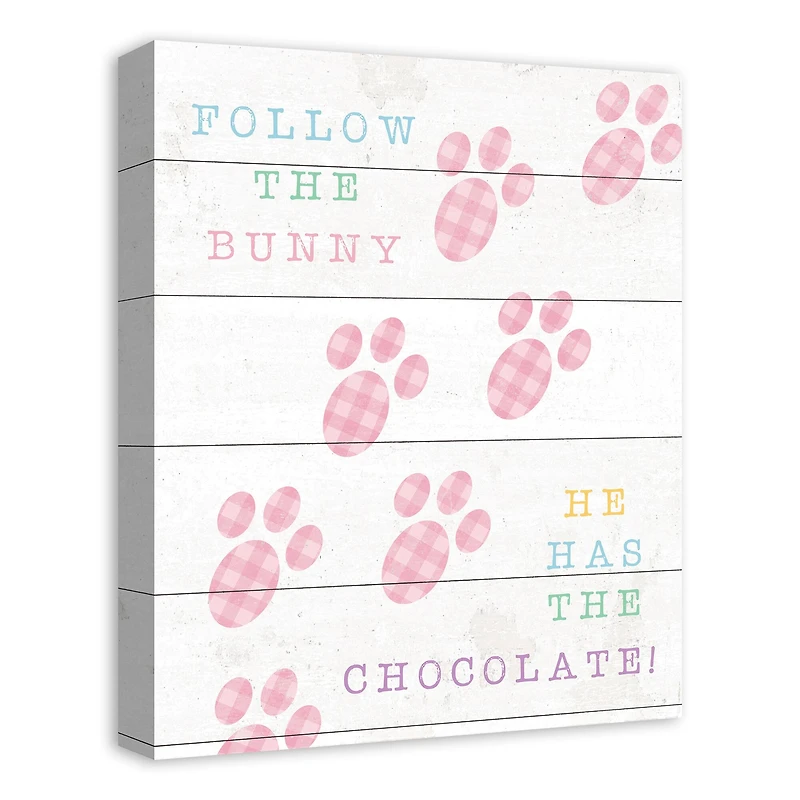 Bunny Has Chocolate 16" x 20" Canvas Wall Art