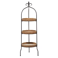 Brown Metal Traditional Shelving Unit, 51 " x 17 " x 17 "