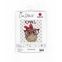 Luca-S The Owl with Glasses Counted Cross Stitch Kit