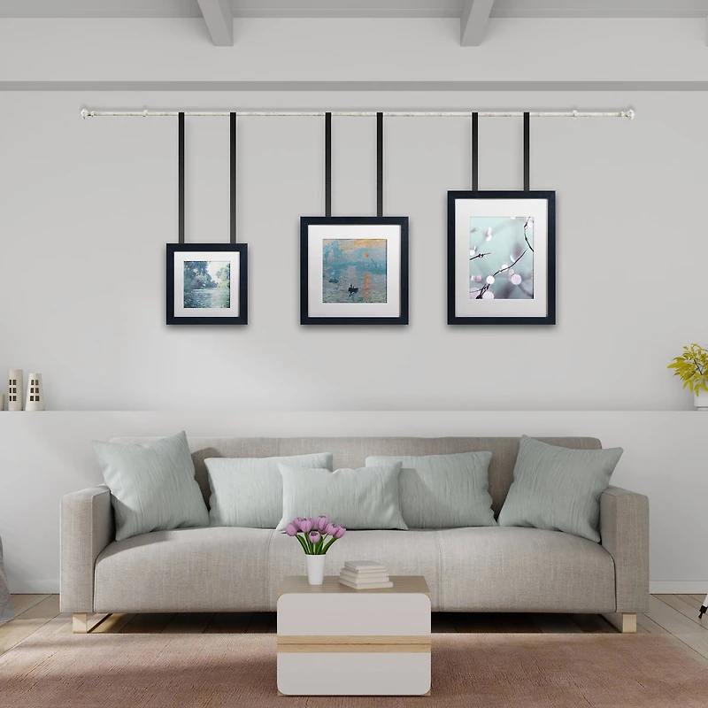 Hastings Home 48"-84" White Extendable Curtain Rod with Knob Finials