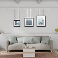 Hastings Home 48"-84" White Extendable Curtain Rod with Knob Finials