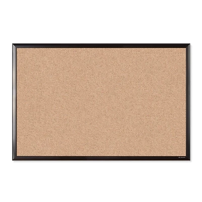 U Brands™ Black Aluminum 36'' x 24'' Framed Cork Bulletin Board