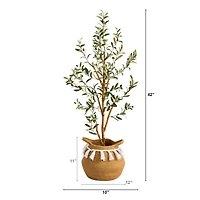 3.5ft. Artificial Olive Tree with Basket