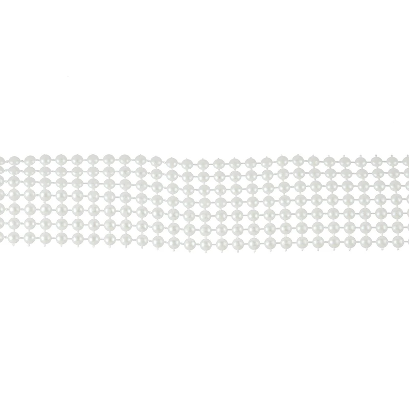 1 3/8" White Pearl Mesh Trim by Celebrate It®