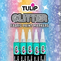 Tulip® Glitter Fabric Paint Markers, 5ct.