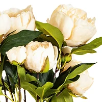 Artificial Beige Peony Spray