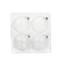 4 Pack 3.25" Clear DIY Glass Ball Ornaments by Make Market®