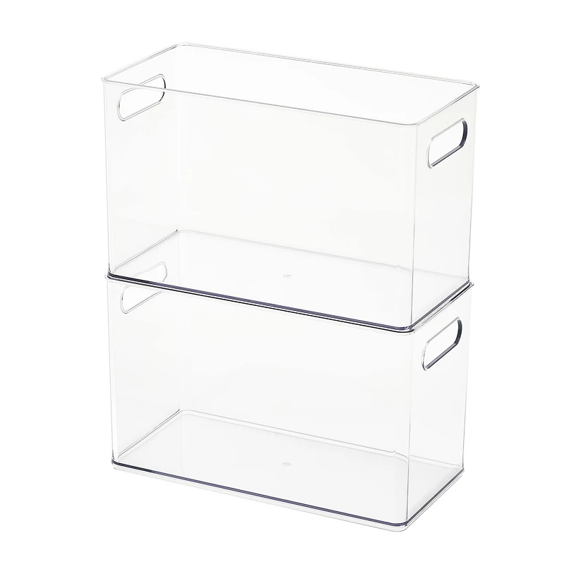 13" x 6.5" Clear Storage Bin with Handles by Simply Tidy™