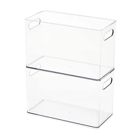 13" x 6.5" Clear Storage Bin with Handles by Simply Tidy™