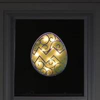 12" Lighted Easter Egg Window Silhouette Decoration