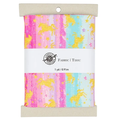 Multicolor Unicorn Cotton Fabric Bundle by Loops & Threads™