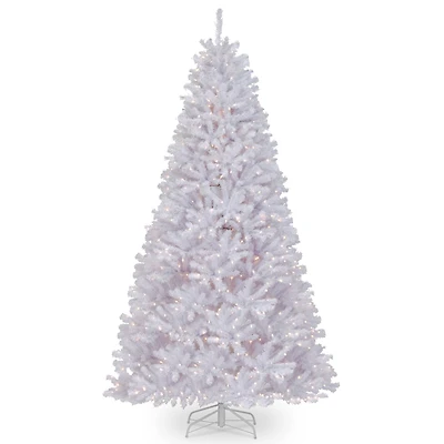 9ft. Pre-Lit North Valley® White Spruce Artificial Christmas Tree, Clear Lights