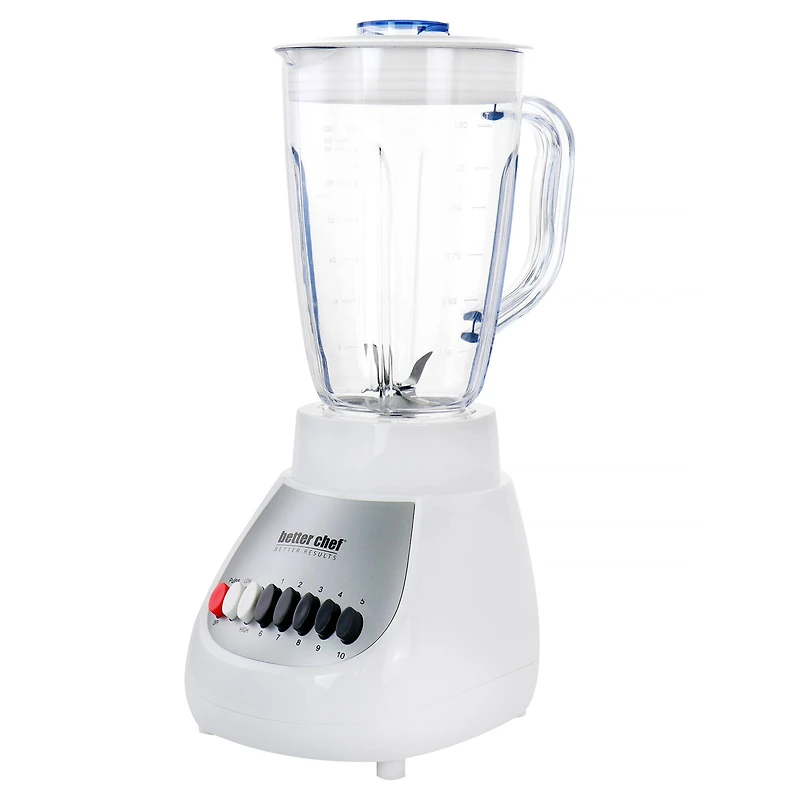 Better Chef White 50oz. 10-Speed 350-Watt Plastic Jar Blender
