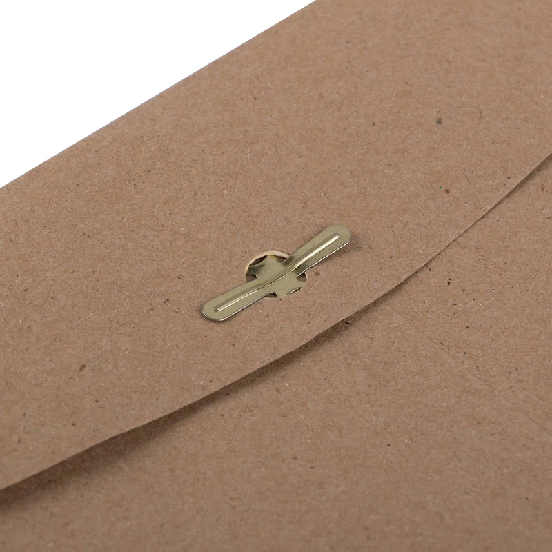JAM Paper 6" x 9" Brown Kraft Paper Bag Premium Invitation Envelopes with Clasp Closure