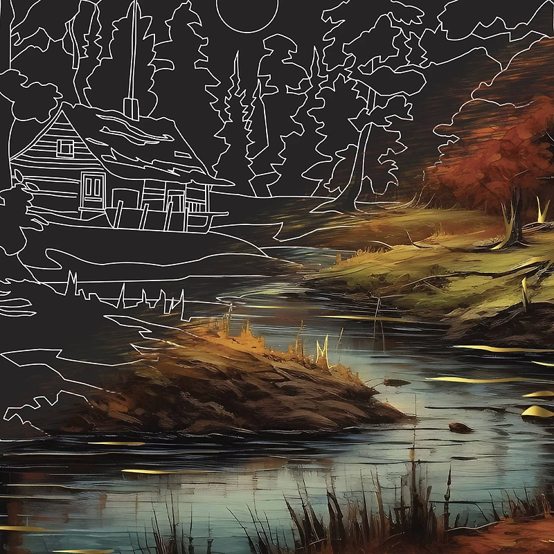 Brea Reese™ 9" x 12" Leaf Peeping Scratch Art Paper Pad