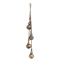 Hello Honey® 12" Antique Brass Finish Hanging Metal Jingle Bells
