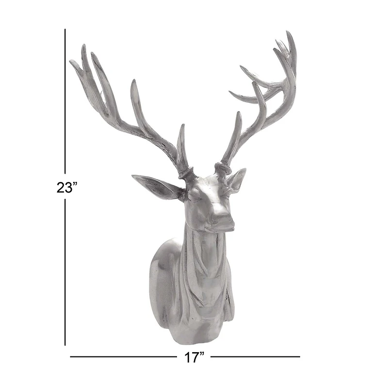 Silver Deer Aluminum Eclectic Wall Decor