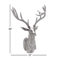 Silver Deer Aluminum Eclectic Wall Decor
