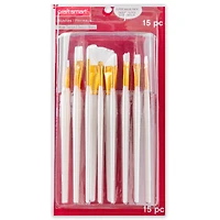 6 Pack: White Taklon Brush Pack by Craft Smart®